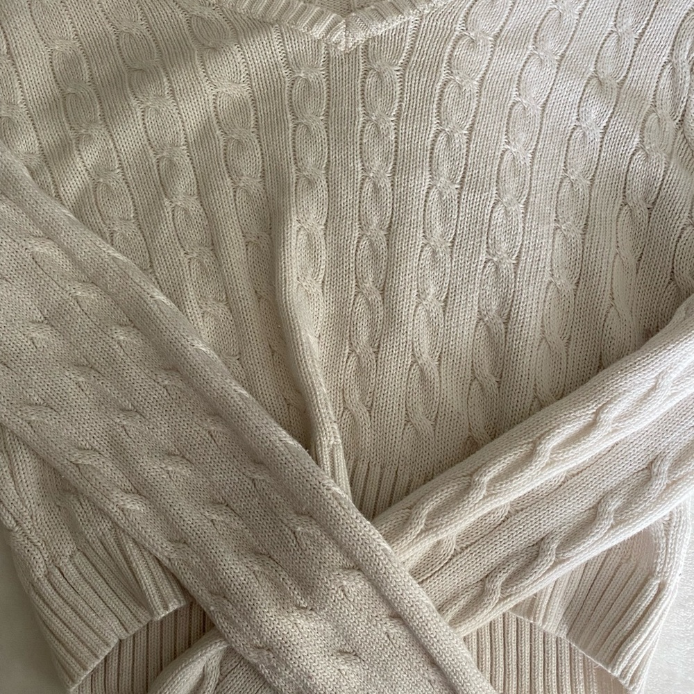Cropped Brandy Melville Off White Sweater